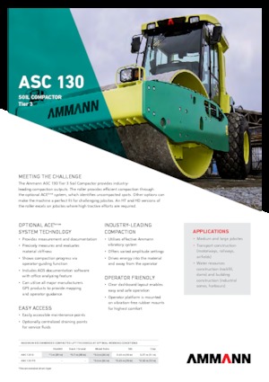Valjci s jednim bubnjem Ammann ASC 130 D