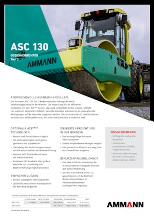 Valjci s jednim bubnjem Ammann ASC 130 HDPD