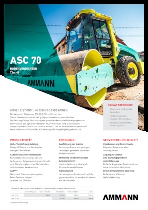 Valjci s jednim bubnjem Ammann ASC 70 PD