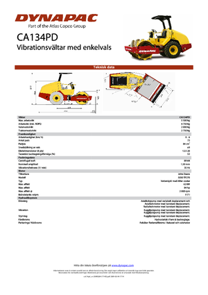 Valjci s jednim bubnjem Dynapac CA 134 PD