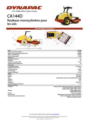 Valjci s jednim bubnjem Dynapac CA 144 D