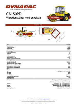 Valjci s jednim bubnjem Dynapac CA 150 PD
