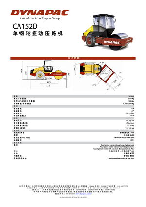 Valjci s jednim bubnjem Dynapac CA 152 D