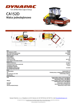 Valjci s jednim bubnjem Dynapac CA 152 D