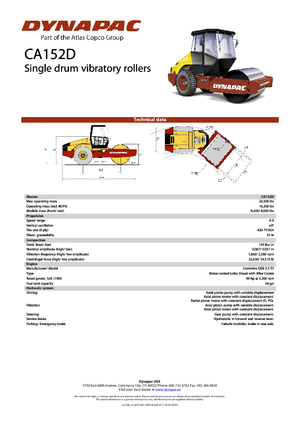 Valjci s jednim bubnjem Dynapac CA 152 D