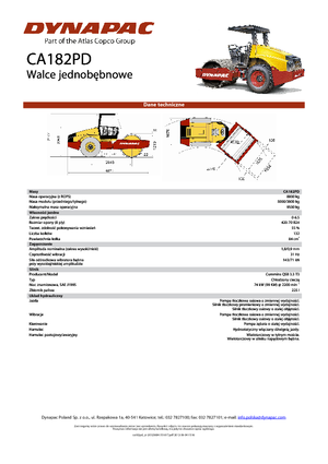 Valjci s jednim bubnjem Dynapac CA 182 PD
