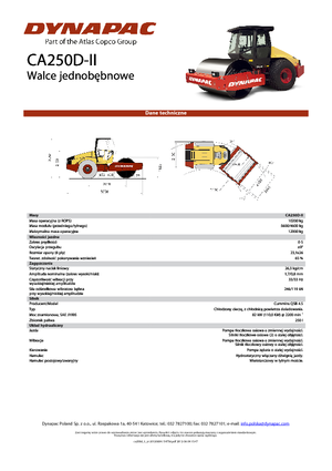 Valjci s jednim bubnjem Dynapac CA 250 D-II