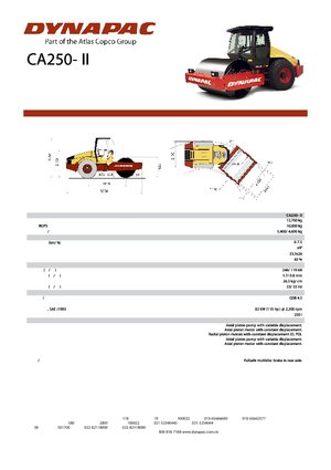 Valjci s jednim bubnjem Dynapac CA 250-II