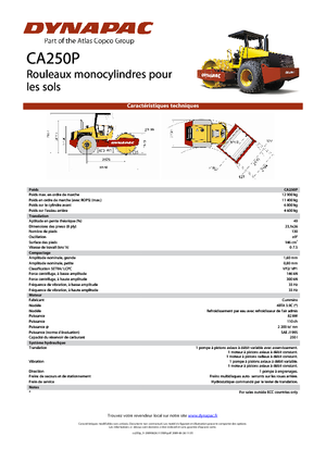 Valjci s jednim bubnjem Dynapac CA 250 P