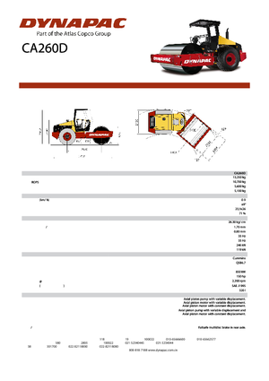 Valjci s jednim bubnjem Dynapac CA 260 D