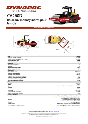 Valjci s jednim bubnjem Dynapac CA 260 D