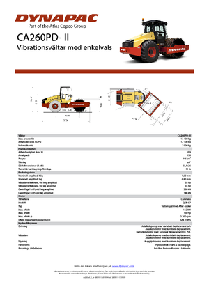 Valjci s jednim bubnjem Dynapac CA 260 PD-II