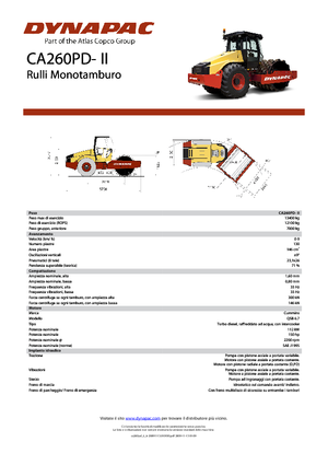 Valjci s jednim bubnjem Dynapac CA 260 PD-II