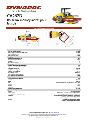 Valjci s jednim bubnjem Dynapac CA 262 D