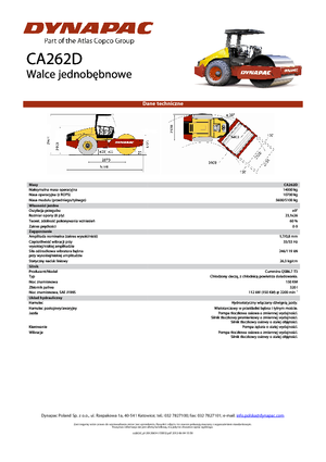 Valjci s jednim bubnjem Dynapac CA 262 D