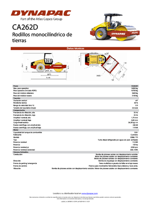 Valjci s jednim bubnjem Dynapac CA 262 D