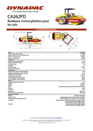 Valjci s jednim bubnjem Dynapac CA 262 PD