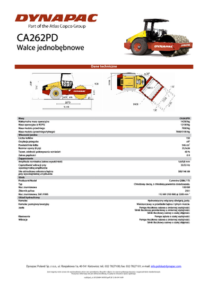 Valjci s jednim bubnjem Dynapac CA 262 PD