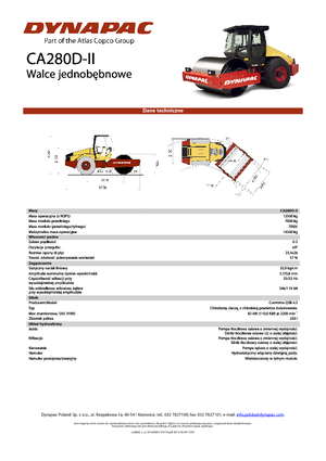 Valjci s jednim bubnjem Dynapac CA 280 D-II