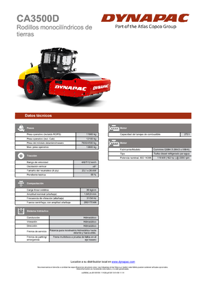Valjci s jednim bubnjem Dynapac CA 3500 D