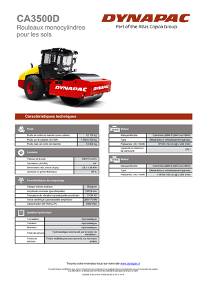 Valjci s jednim bubnjem Dynapac CA 3500 D