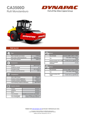 Valjci s jednim bubnjem Dynapac CA 3500 D