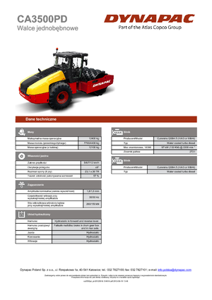 Valjci s jednim bubnjem Dynapac CA 3500 PD
