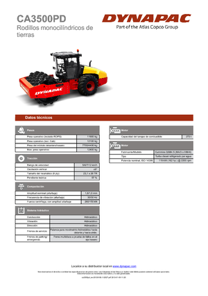 Valjci s jednim bubnjem Dynapac CA 3500 PD