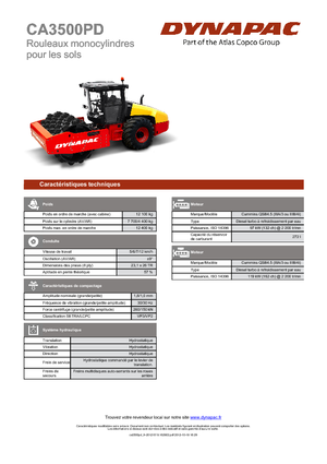 Valjci s jednim bubnjem Dynapac CA 3500 PD