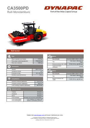 Valjci s jednim bubnjem Dynapac CA 3500 PD