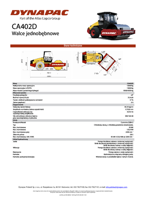 Valjci s jednim bubnjem Dynapac CA 402 D