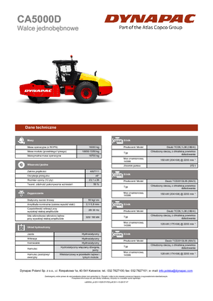 Valjci s jednim bubnjem Dynapac CA 5000 D