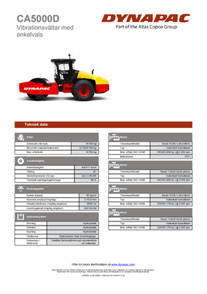 Valjci s jednim bubnjem Dynapac CA 5000 D