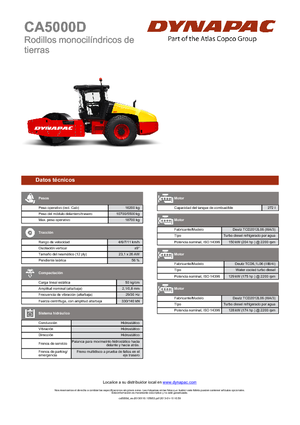 Valjci s jednim bubnjem Dynapac CA 5000 D