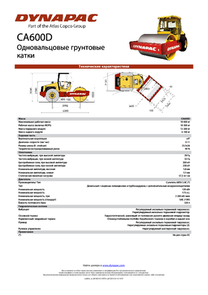 Valjci s jednim bubnjem Dynapac CA 600 D