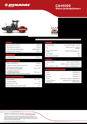 Valjci s jednim bubnjem Dynapac CA4600D