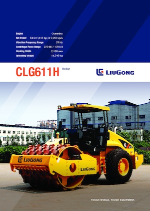Valjci s jednim bubnjem Liugong CLG611H