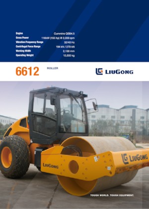 Valjci s jednim bubnjem Liugong 6612 