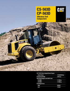 Valjci s jednim bubnjem Caterpillar CS 563 D