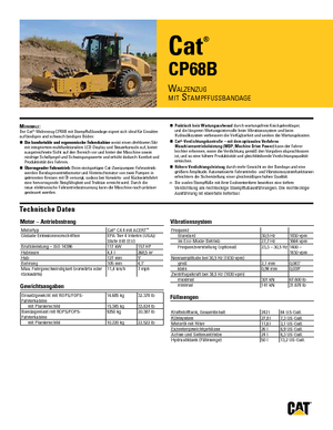 Valjci s jednim bubnjem Caterpillar CP68B