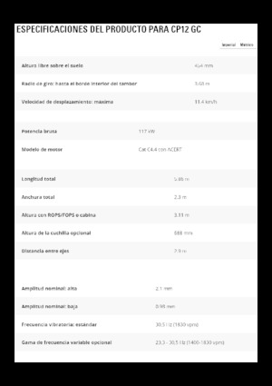 Valjci s jednim bubnjem Caterpillar CP12GC