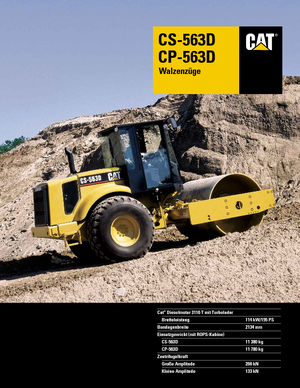 Valjci s jednim bubnjem Caterpillar CS 563 D