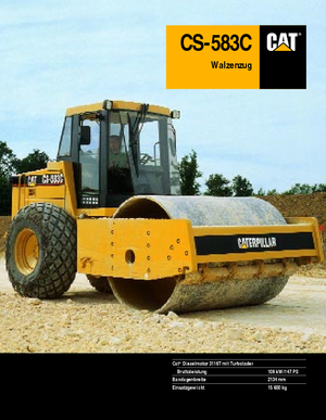 Valjci s jednim bubnjem Caterpillar CS 583 C