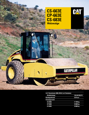 Valjci s jednim bubnjem Caterpillar CS 663 E