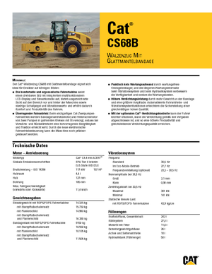 Valjci s jednim bubnjem Caterpillar CS68B