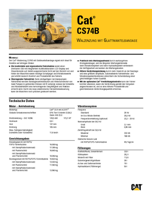 Valjci s jednim bubnjem Caterpillar CS74B