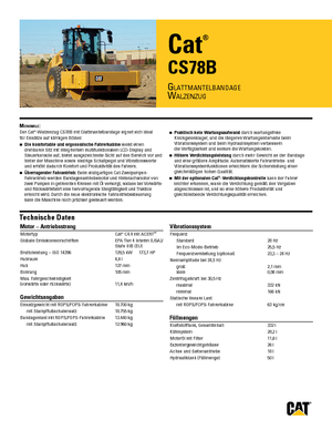 Valjci s jednim bubnjem Caterpillar CS78B