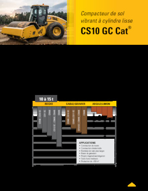 Valjci s jednim bubnjem Caterpillar CS10GC