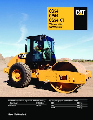 Valjci s jednim bubnjem Caterpillar CS54XT