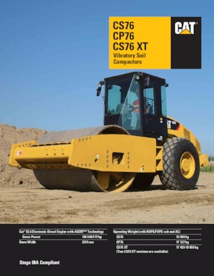 Valjci s jednim bubnjem Caterpillar CS76XT
